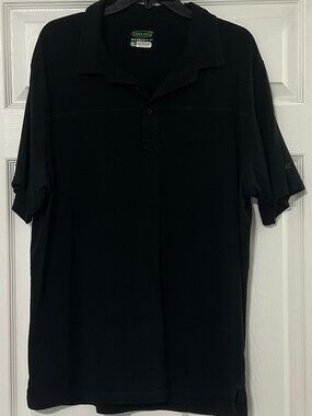 Cariloha Bamboo Fit Men's XL Performance Polo Shirt Black Sustainable